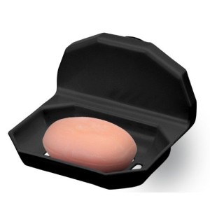 Saboneteira  Com  Ventosa  Preta