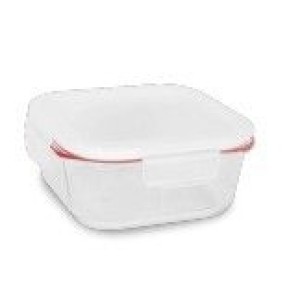 Pote Hermetico de Vidro Quadrado 310 Ml