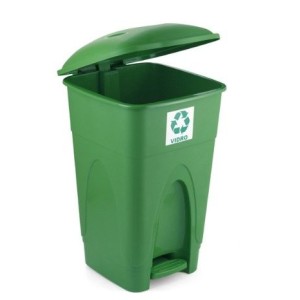 Lixeira  Reciclado  30 Litros  Com Pedal  Verde