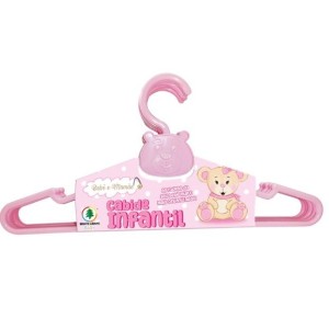Cabide  Infantil Rosa  B&M Com 5 Unidades