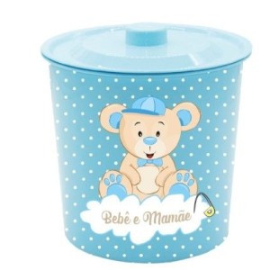 Lixeira  Redonda  Azul B&M