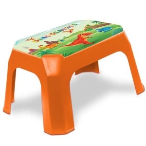 Banqueta Infantil Laranja Com Label