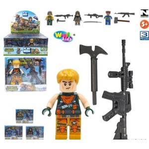 Boneco  De  Montar Play  Box  Fort  Combate  Sortidos 3 Peças