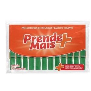 Prende Mais Prendedor  De Roupa De Plastico Gigante 12 Unidades