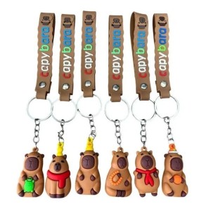 Chaveiro  Com Argola Em Metal Capybara