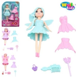 Boneca Mila Fada Sweet  Com 6 Peças