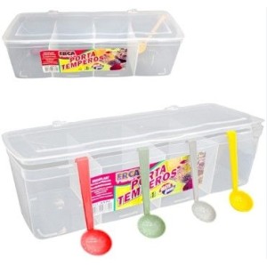 Porta Tempero Com 4 Colheres