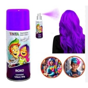 Tinta  Temporaria  De Cabelo   - 150 ML, 80G Roxo