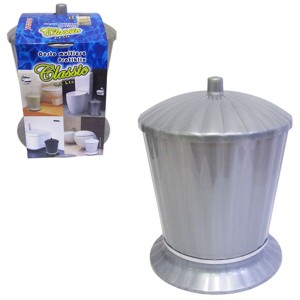 Cesto Para Lixo Pratik Luxo  5 Litros Prata