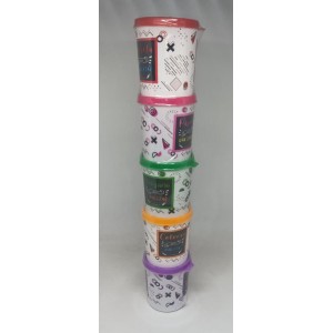 Conjunto  Condimentos  5 Potes  Multi Uso  200ML - Colors