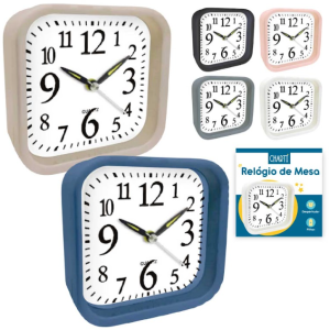 Relogio  Despertador  De Mesa Sortido  9,6 Cm Plastico