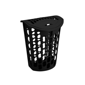 Cesto Telado Para Roupa Com Tampa Preta