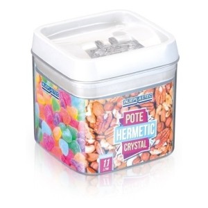 Pote Hermetic Crystal Pequeno  1,100 ML
