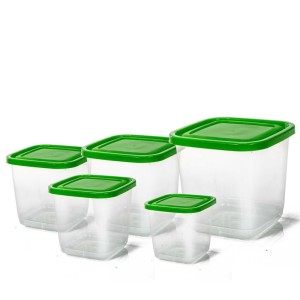 Conjunto de Mantimento Transparente com 5 Peças