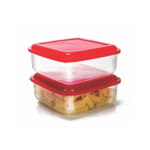 Gold Pote Quadrado GG 2 Peças Transparente - 1500 ml cada