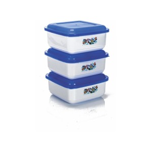 Gold Pote Quadrado Médio 2 Peças Decorado - 750 ml Cada Unidade