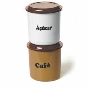 Conjunto de Pote Mantimento 2 Peças Café e Açucar