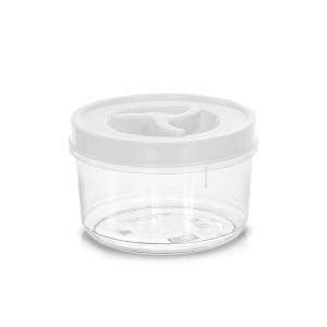 Pote Redondo Baixo Grande Transparente com Tampa de Rosca