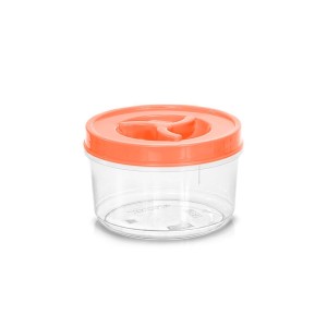 Pote Redondo Baixo Médio Transparente com Tampa de Rosca