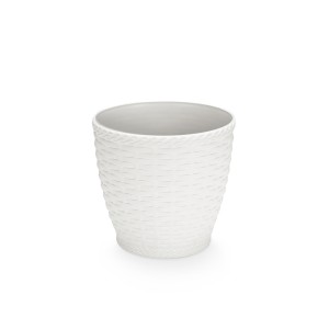 Vaso  Rattan Pequeno Branco
