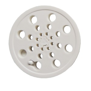 Grelha Plástica Redonda Branca 100 MM