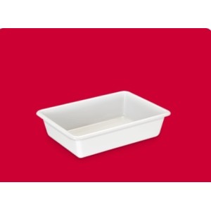 Caixa Plástica Retangular Branca 300 x 220 Pequena