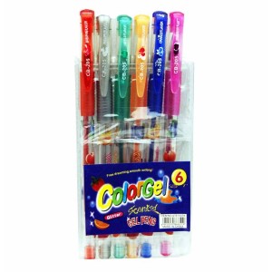Conjunto Caneta Gel Colorida Com 6 peças