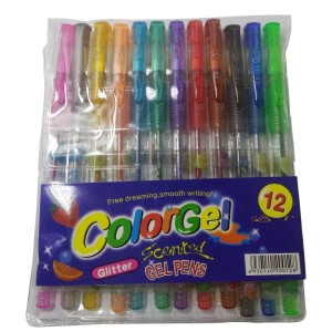 Conjunto Caneta Gel Colorida Com 12 peças
