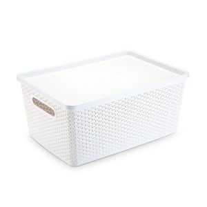 Cesto Organizador Rattan 35 Litros Branco