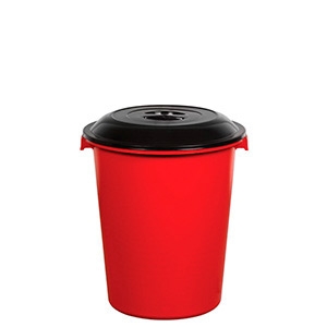 Cestão  Fechado   Color   Com  Tampa  Preta  - 97 Litros