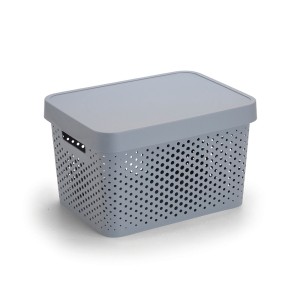Caixa Organizadora 11 Litros Cinza