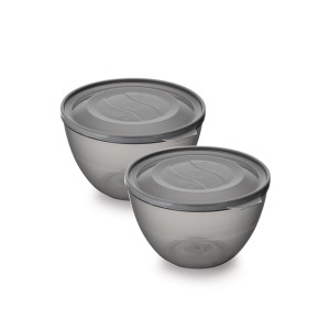 Conjunto Com 2 Bowls  800 Ml Com Tampa Hermetica