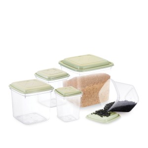 Conjunto Mantimento  Com 5 Peças Transparente