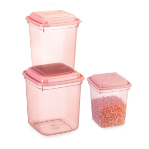 Conjunto Mantimento Com 3 Peças Quadrado  Color