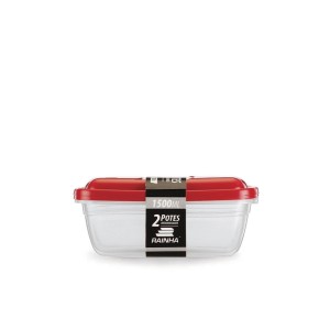 Conjunto Pote Com 2 Retangular  1500 Ml