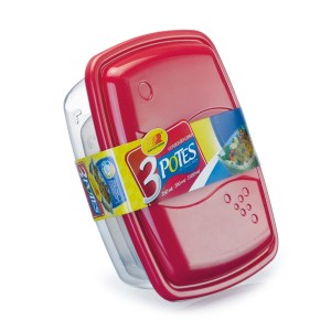 Conjunto Pote Com 3  Retangular