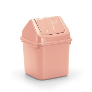 Lixeira Com Tampa Vai  e Vem 7 Litros Color