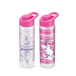 Garrafa Unicórnio Com Tubo De Gelo