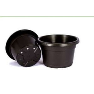 Vaso 14 Redondo Preto Com 3 Pequeno