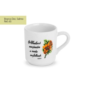 Caneca Lisa Branca Decorada Salmo 170 ML