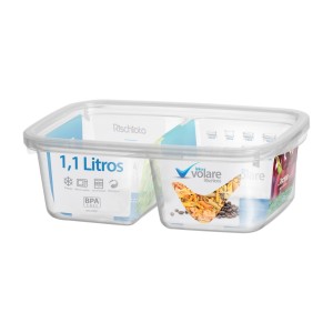 Pote Retangular Volare com Divisória