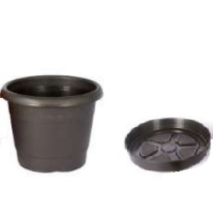 Vaso VB-25 Com Prato Preto