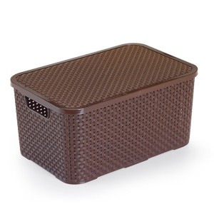 Caixa Rattan Marron 15 Litros