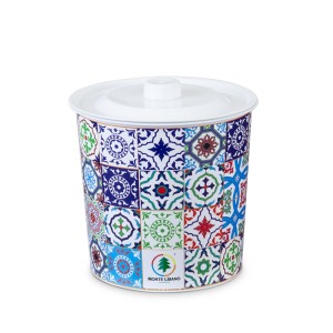 Lixeira Redonda Azuleijos 3 Litros