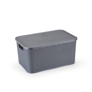 Micro Caixa Rattan 3, 5 Litros Grafite