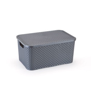 Mini Caixa Rattan 7 Litros Grafite