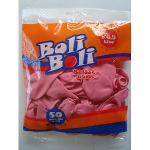 Balão Boli Boli Liso 6,5 com 50 Unidades Rosa
