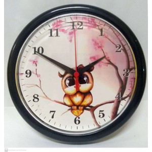 Relogio PP Com Caixa Corujinha Preto