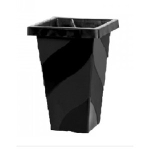 Vaso Quadrado Coluna Grande Preto 28,8 Litros