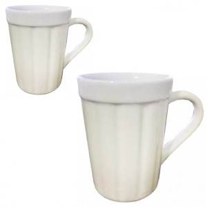 Caneca Canelada 250ML Branca